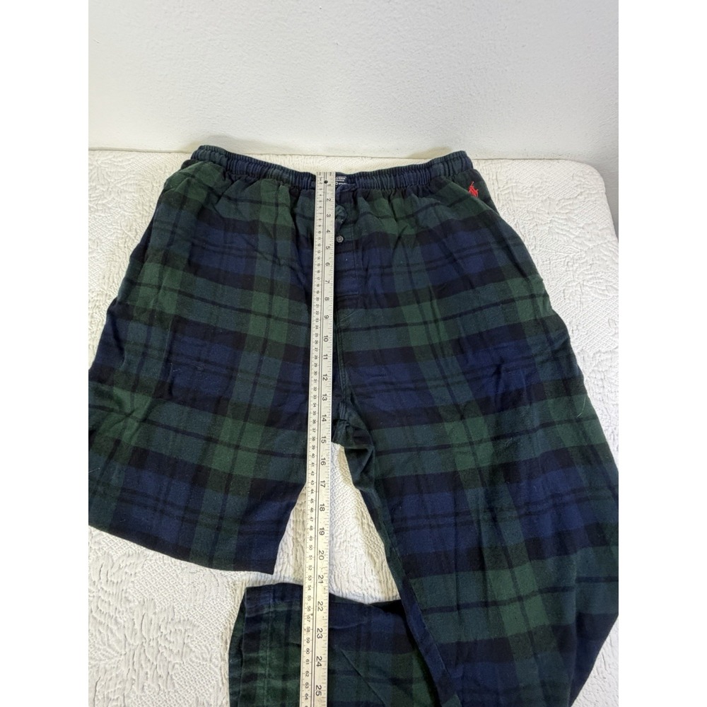 Polo Ralph Lauren Flannel Tartan Plaid Pajama Set Mens XL Green Top Bottom - Picture 9 of 12